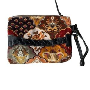 HOPOFLY Multicolor Patterned Women's Clutch leather braid detail